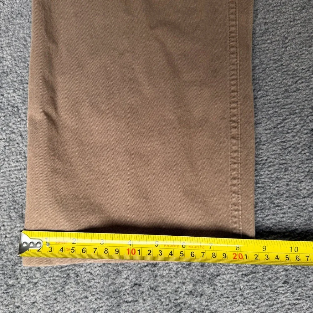 Roundtree & Yorke Mens 36x30 Brown Khaki 5-Pocket Straight Leg Stretch Pants